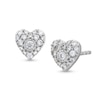 Thumbnail Image 1 of 1/4 CT. T.W. Heart-Shaped Multi-Diamond Stud Earrings in Sterling Silver