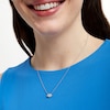 Thumbnail Image 2 of Sideways 3/8 CT. T.W. Marquise Diamond Frame Necklace in 14K White Gold