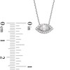 Thumbnail Image 3 of Sideways 3/8 CT. T.W. Marquise Diamond Frame Necklace in 14K White Gold