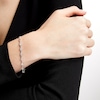 Thumbnail Image 2 of 1/2 CT. T.W. Pear-Shaped Multi-Diamond Link Bracelet in Sterling Silver - 7.5"