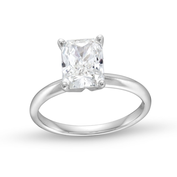 2 CT. Certified Radiant-Cut Lab-Grown Diamond Solitaire Engagement Ring in 14K White Gold (F/Vs2)
