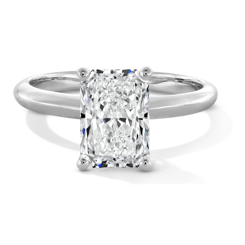 2 CT. Certified Radiant-Cut Lab-Created Diamond Solitaire Engagement Ring in 14K White Gold (F/VS2)