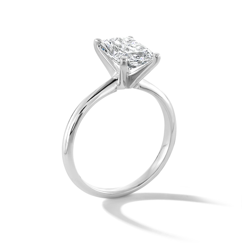 2 CT. Certified Radiant-Cut Lab-Created Diamond Solitaire Engagement Ring in 14K White Gold (F/VS2)