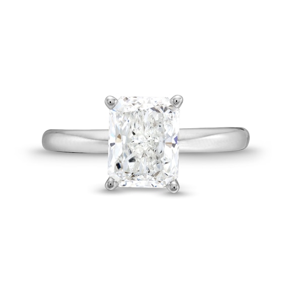 2 CT. Certified Radiant-Cut Lab-Grown Diamond Solitaire Engagement Ring in 14K White Gold (F/Vs2)