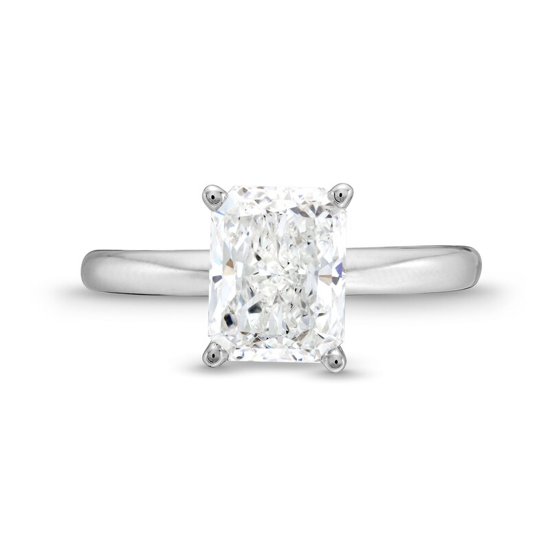 2 CT. Certified Radiant-Cut Lab-Created Diamond Solitaire Engagement Ring in 14K White Gold (F/VS2)