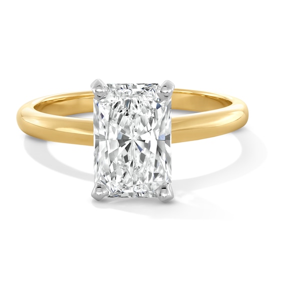 2 CT. Certified Radiant-Cut Lab-Created Diamond Solitaire Engagement Ring in 14K Gold (F/Vs2)