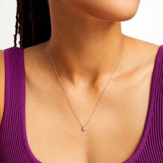 1/10 CT. T.w. Multi-Diamond Necklace in Sterling Silver