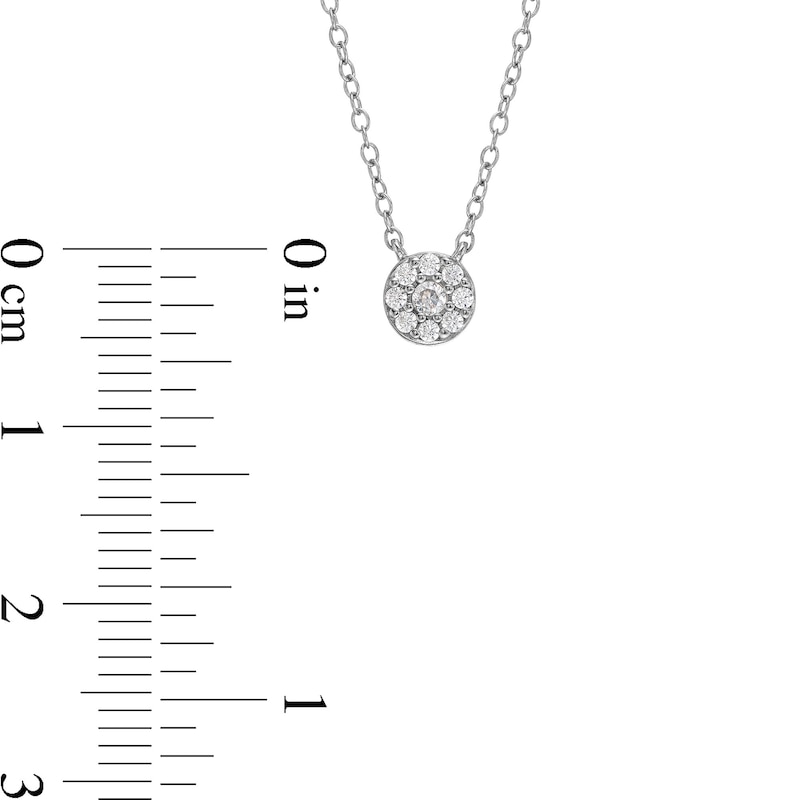 1/10 CT. T.W. Multi-Diamond Necklace in Sterling Silver