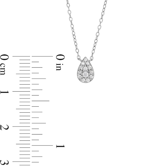 1/10 CT. T.w. Pear-Shaped Multi-Diamond Necklace in Sterling Silver