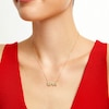 Thumbnail Image 2 of Textured "LOVE" Necklace in 10K Gold