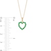 Thumbnail Image 1 of Emerald and Diamond Accent Heart Outline Pendant in 10K Gold