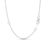 Thumbnail Image 2 of 10.0mm Heart-Shaped Pink and White Lab-Created Sapphire Frame Pendant in Sterling Silver