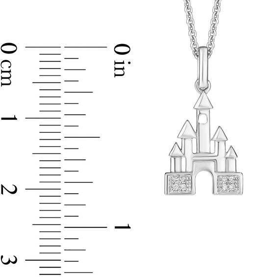 Enchanted Disney Majestic Princess 1/20 CT. T.w. Diamond Pendant and Earrings Set in Sterling Silver