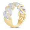 Thumbnail Image 2 of 3/4 CT. T.W. Diamond Curb Link Ring in 10K Two Tone Gold