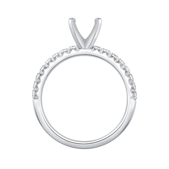 1/3 CT. T.w. Diamond Solitaire Semi Mount in 14K White Gold