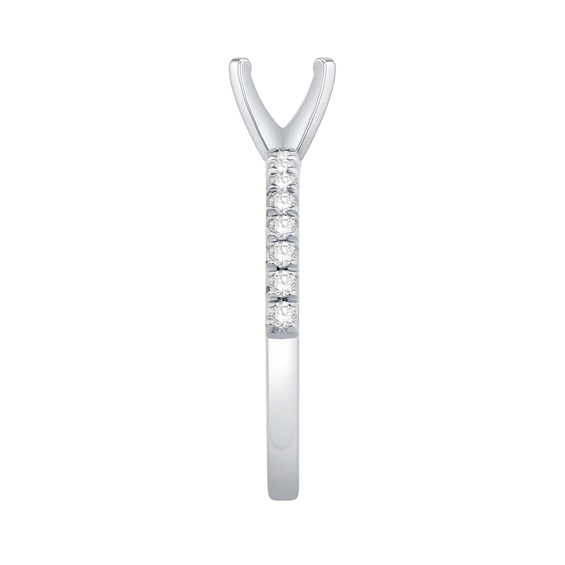 1/3 CT. T.w. Diamond Solitaire Semi Mount in 14K White Gold