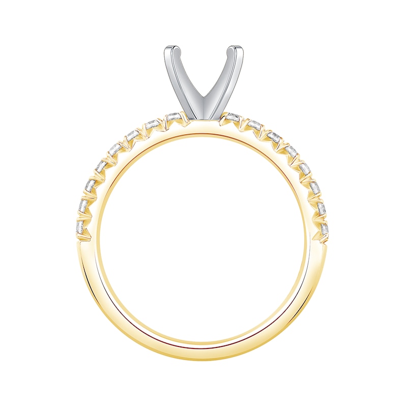 Main Image 3 of 1/3 CT. T.W. Diamond Solitaire Semi Mount in 14K Gold
