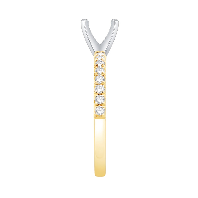 Main Image 4 of 1/3 CT. T.W. Diamond Solitaire Semi Mount in 14K Gold
