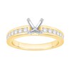 Thumbnail Image 1 of 3/8 CT. T.W. Channel-Set Diamond Solitaire Semi Mount in 14K Gold