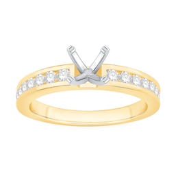 3/8 CT. T.W. Channel-Set Diamond Solitaire Semi Mount in 14K Gold