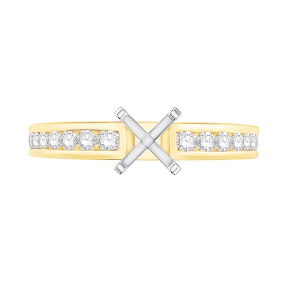 3/8 CT. T.w. Channel-Set Diamond Solitaire Semi Mount in 14K Gold