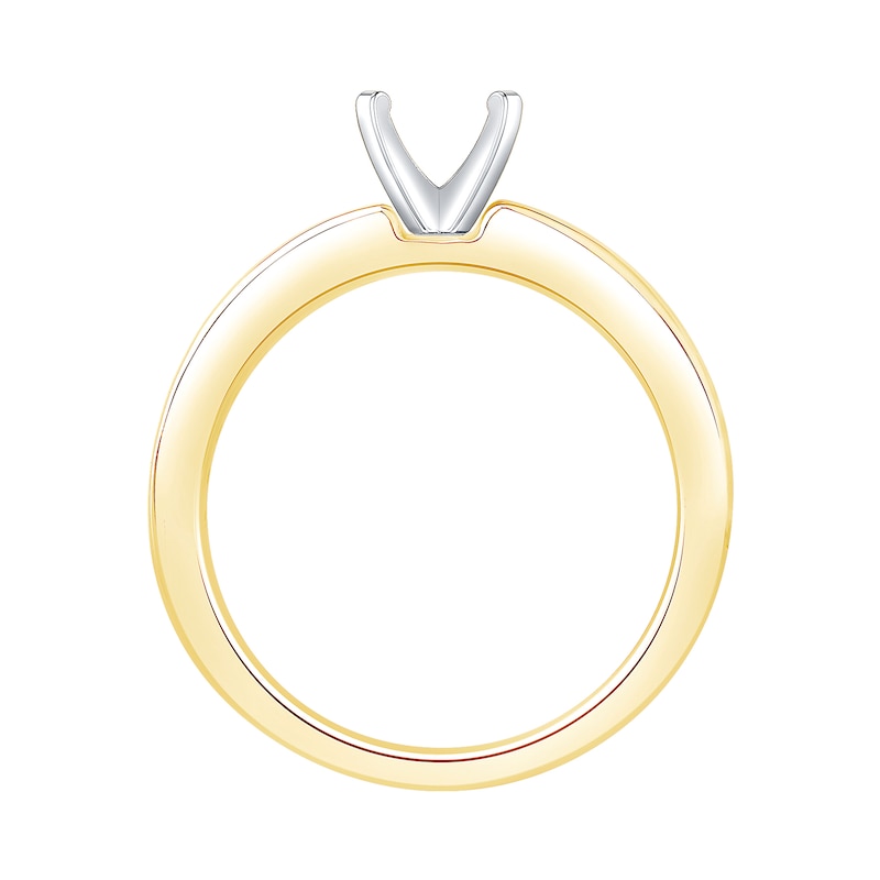 Main Image 3 of 3/8 CT. T.W. Channel-Set Diamond Solitaire Semi Mount in 14K Gold