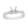 Thumbnail Image 1 of 1/3 CT. T.W. Diamond Twist Shank Solitaire Semi Mount in 14K White Gold