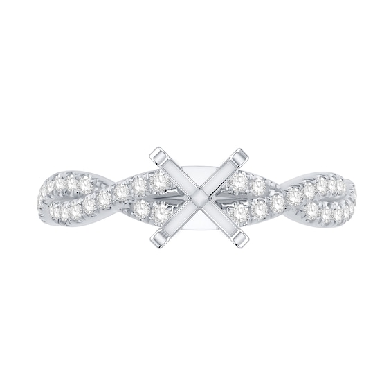1/3 CT. T.w. Diamond Twist Shank Solitaire Semi Mount in 14K White Gold
