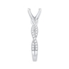 Thumbnail Image 4 of 1/3 CT. T.W. Diamond Twist Shank Solitaire Semi Mount in 14K White Gold