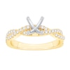 Thumbnail Image 1 of 1/3 CT. T.W. Diamond Twist Shank Solitaire Semi Mount in 14K Gold