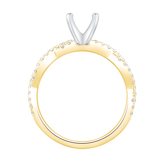 1/3 CT. T.w. Diamond Twist Shank Solitaire Semi Mount in 14K Gold