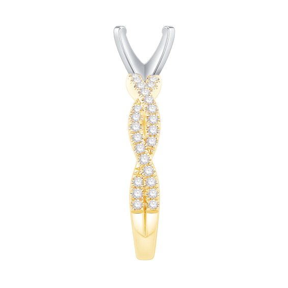 1/3 CT. T.w. Diamond Twist Shank Solitaire Semi Mount in 14K Gold