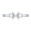 Thumbnail Image 1 of 1/4 CT. T.W. Diamond Three-Stone Solitaire Semi Mount in 14K White Gold