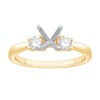 Thumbnail Image 0 of 1/4 CT. T.W. Diamond Three-Stone Solitaire Semi Mount in 14K Gold