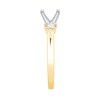 Thumbnail Image 4 of 1/4 CT. T.W. Diamond Three-Stone Solitaire Semi Mount in 14K Gold