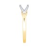 Thumbnail Image 3 of 1/4 CT. T.W. Diamond Three-Stone Solitaire Semi Mount in 14K Gold