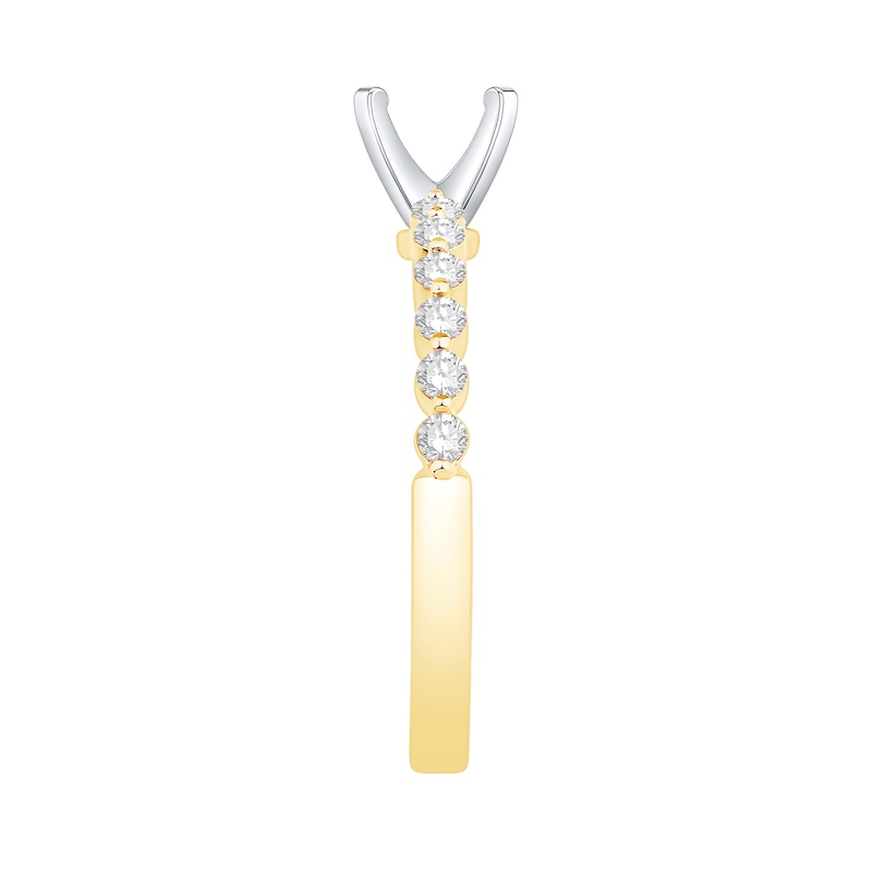 Main Image 4 of 1/3 CT. T.W. Diamond Vintage-Inspired Solitaire Semi Mount in 14K Gold