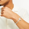 Thumbnail Image 2 of 2 CT. T.W. Diamond Gothic-Style Cross Infinity Chain Link Bracelet in 10K Gold - 8.5"