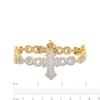 Thumbnail Image 3 of 2 CT. T.W. Diamond Gothic-Style Cross Infinity Chain Link Bracelet in 10K Gold - 8.5"