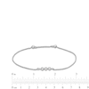 Thumbnail Image 3 of 1/10 CT. T.W. Diamond Three Stone Bolo Bracelet in Sterling Silver - 9.5"