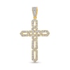 Thumbnail Image 1 of 1/5 CT. T.W. Diamond Open Braid Cross Necklace Charm in 14K Gold