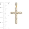 Thumbnail Image 2 of 1/5 CT. T.W. Diamond Open Braid Cross Necklace Charm in 14K Gold