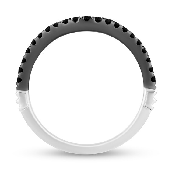 Enchanted Disney Villains 1/5 CT. T.w. Black Diamond Contour Anniversary Band in 14K White Gold