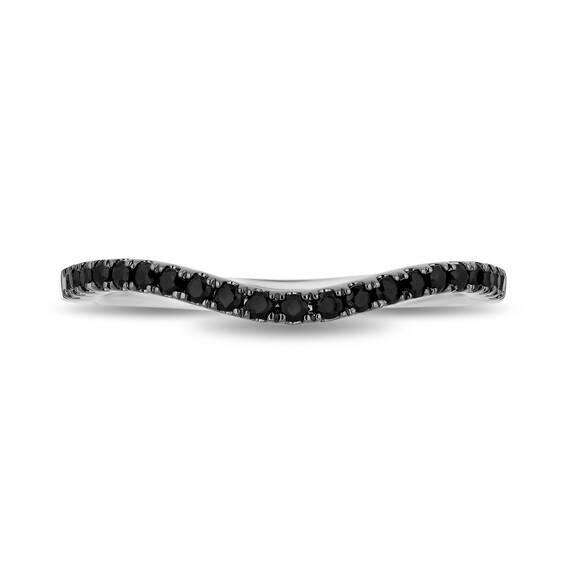 Enchanted Disney Villains 1/5 CT. T.w. Black Diamond Contour Anniversary Band in 14K White Gold