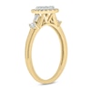 Thumbnail Image 2 of 1/3 CT. T.W. Multi-Diamond Pear-Frame Engagement Ring in 10K Gold