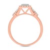 Thumbnail Image 3 of 1/3 CT. T.W. Multi-Diamond Pear-Frame Engagement Ring in 10K Rose Gold