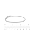 Thumbnail Image 3 of 1/6 CT. T.W. Diamond Curb Chain Bracelet in Sterling Silver - 9"