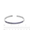 Thumbnail Image 3 of Blue Lab-Created Sapphire Open Bangle in Sterling Silver