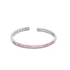 Thumbnail Image 0 of Pink Lab-Created Sapphire Open Bangle in Sterling Silver