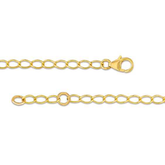 1/20 CT. T.w. Heart-Shaped Multi-Diamond Curb Chain Bracelet in 10K Gold - 7"